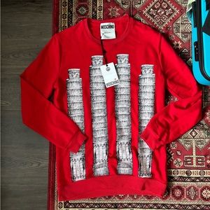 Vintage MOSCHINO Couture Pisa Tower Crewneck Sweatshirt